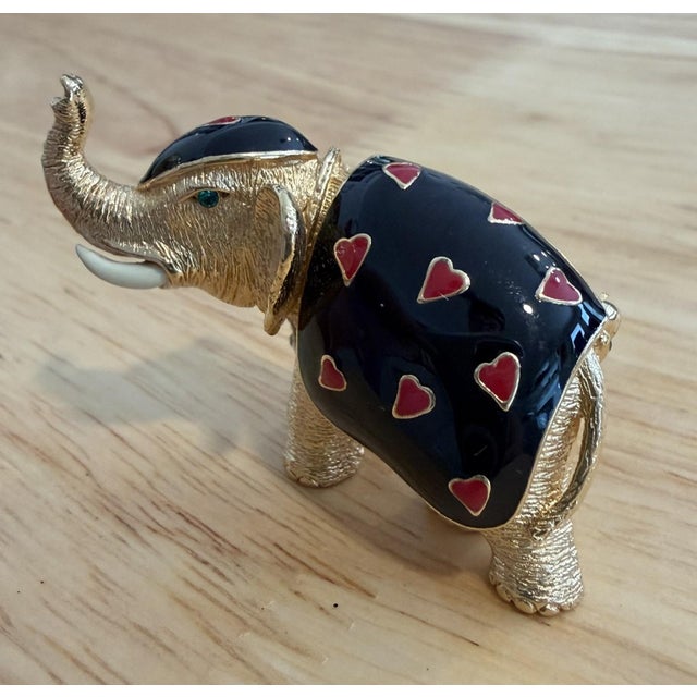 Traditional 1990s Ciner Elephant Brooch For Sale - Image 3 of 4
