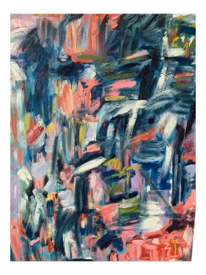 "I'll Meet You There" Contemporary Abstract Expressionist Oil Painting by Monica Shulman