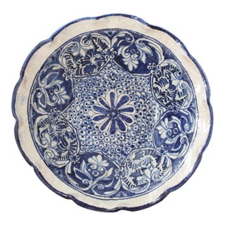 Antique Handmade Guatemalan Pottery Bowl/ Large For Sale