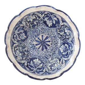 Antique Handmade Guatemalan Pottery Bowl/ Large