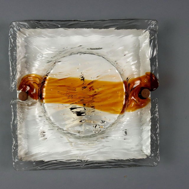 Glass and Brass Wall Lamps, 1970s, Set of 2 For Sale - Image 4 of 9