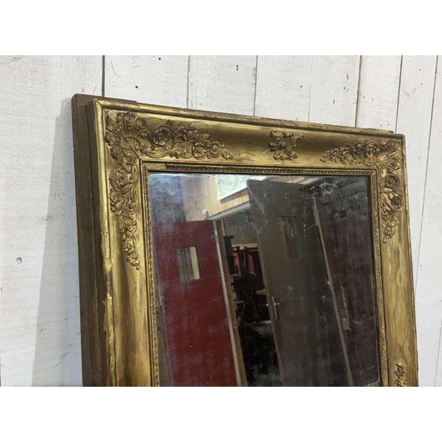 19th Century Mirror in Wood and Gilded Plaster For Sale - Image 5 of 12