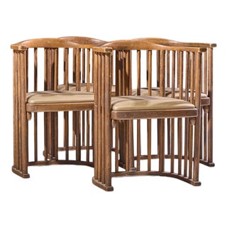 Josef Hoffmann No. 729/2f Bentwood Barrel Chairs - Set of 4 For Sale