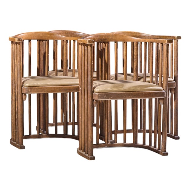 Josef Hoffmann No. 729/2f Bentwood Barrel Chairs - Set of 4 For Sale