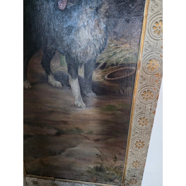 Mid 20th Century Pair of Dog Painted Panels For Sale - Image 4 of 8