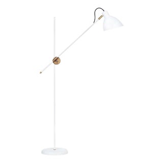 KH#1 Floor Lamp in White Raw Brass from Konsthantverk For Sale
