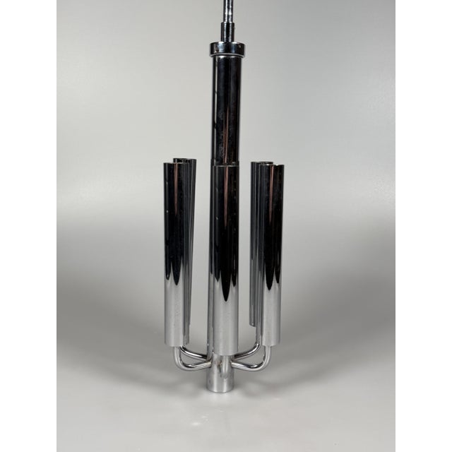 1960s Chrome Plated Chandelier, 1970s For Sale - Image 5 of 18