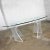 Vintage Modern to Hollywood Regency or Art Deco Dining Table Lucite Sculptural Base Oval Glass Top For Sale - Image 9 of 18