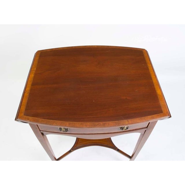 Brown 20th Century Edwardian Inlaid Occasional Table For Sale - Image 8 of 11