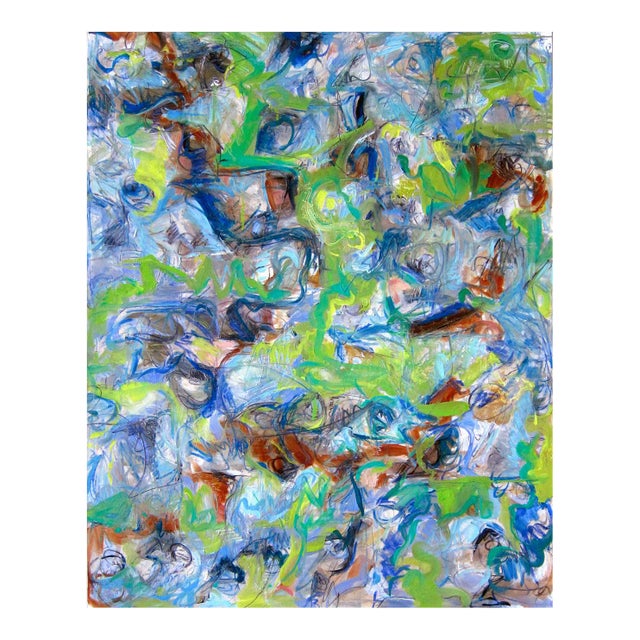 "Amazon" by Trixie Pitts Large Abstract Expressionist Oil Painting For Sale