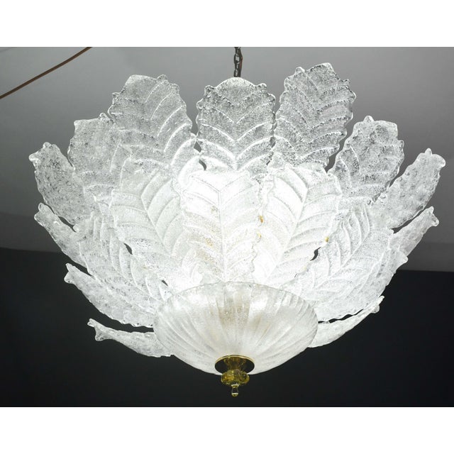 Glass Florence, Large Size Murano Clear Trasparent Vintage Glass Ceiling Light For Sale - Image 7 of 17