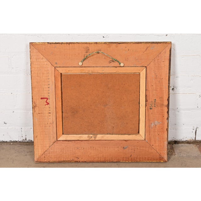 Original Artist Signed Oil Rural Landscape Painting of "Barn in Afternoon" in Carved Giltwood Frame For Sale - Image 11 of 12