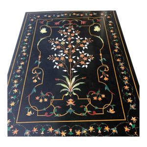 Antique Italian Pietra Dura Inlaid Marble Table Top