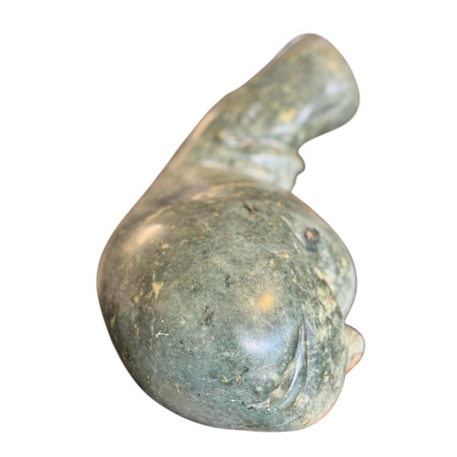 Vintage Carved Stone Hippo Figurine For Sale - Image 4 of 10