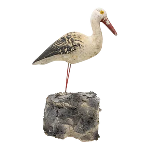 Garden Ornament Cast Stone Seagull on Wood Base