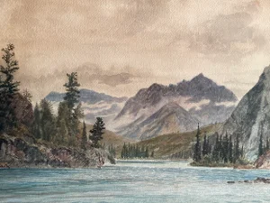 Thomas Mower Martin Original Watercolor Landscape - Circa 1900