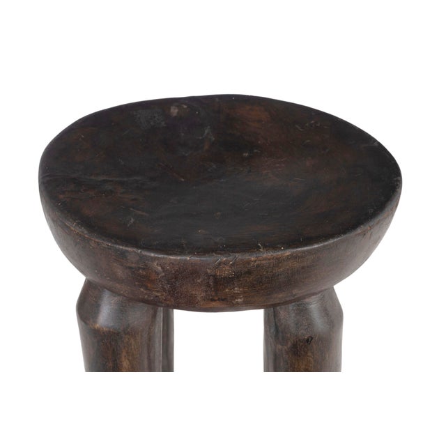 Wood Mid 20th Century West African Carved Wood Stool For Sale - Image 7 of 7