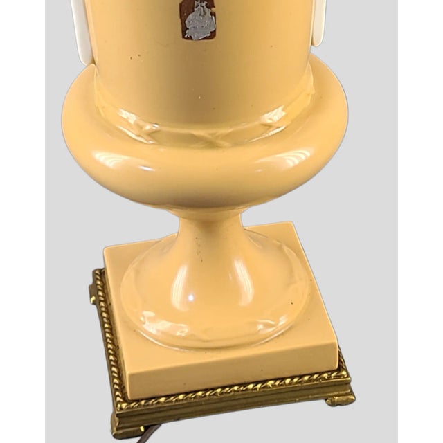 Lenox Vintage Lenox Unusual Sand Color Porcelain Neoclassical Urn Dav-Art Table Lamp For Sale - Image 4 of 9