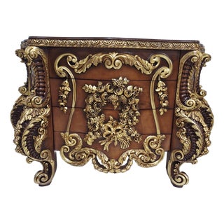 1960s Louis XV Hand-Carved Baroque Chest of Drawers For Sale