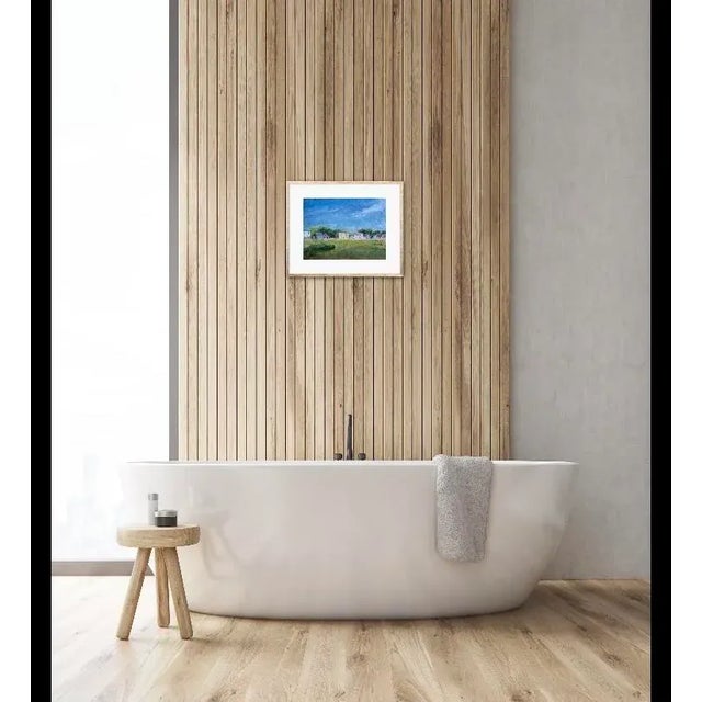 Quiet Places & Journeys — Mendocino Village Original oil painting by L Haas, 12 x 9 unframed linen panel, signed. Soft...