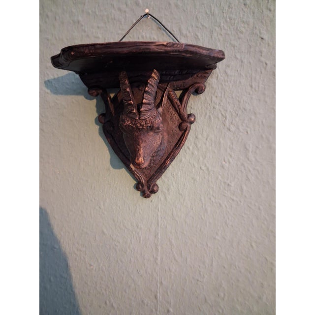Black Forest Stags Vase Holders and Shelf, 1920s, Set of 3 For Sale - Image 6 of 9
