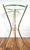 Vintage 23" Faux Bamboo Brass-Tone Metal & Glass Plant Stand – Hollywood Regency / Chinoiserie For Sale - Image 10 of 12