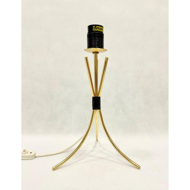 Mid-Century Modern Mid-Century Brass Tripod Table Lamp, 1960s For Sale - Image 3 of 10
