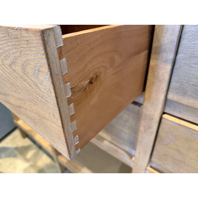 Farmhouse Brand New Pine and Oak Sideboard Server For Sale - Image 3 of 9