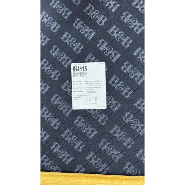 Goldenrod B&B Italia Richard Sofas in Gold Velvet, Designed by Antonio Citterio, a Pair For Sale - Image 8 of 9