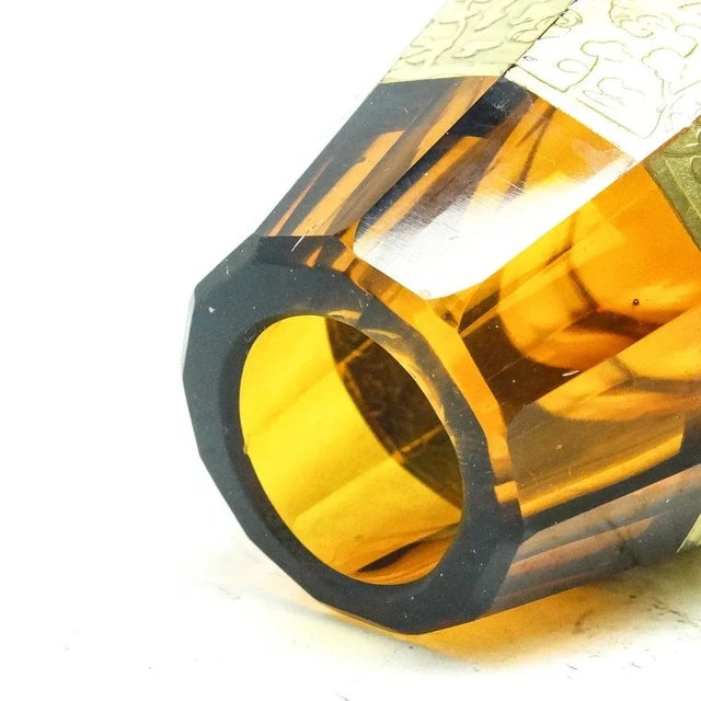 Brown Art Deco Czechoslovakian Vase from Moser, 1950s For Sale - Image 8 of 11