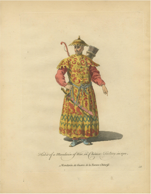 Jefferys, Mandarin Officer of War, Chinese Tartary, 1749, Print