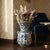 2020s Handmade Ceramic Kandil Vase (50cm) Classic White Triple Handled Floor & Table Decor For Sale - Image 5 of 9