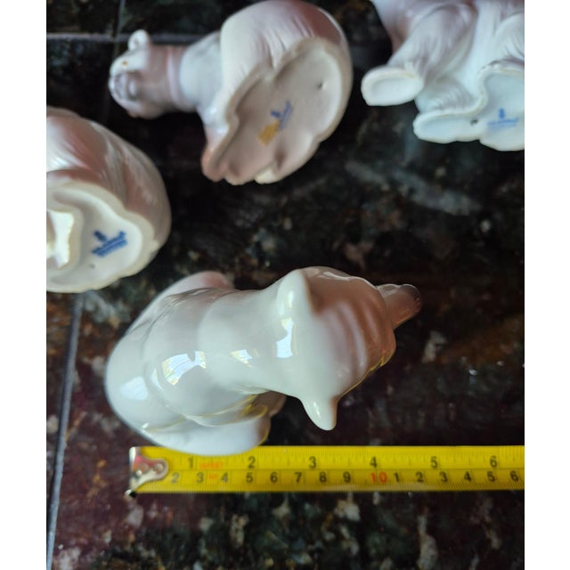 Vintage Mid-Century Lladró Porcelain Polar Bear Figurines - Set of 4 (Jg) For Sale - Image 11 of 13