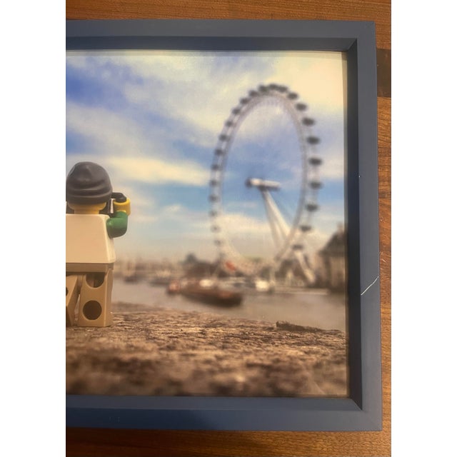 Contemporary Whimsical Framed Lego Travel Photography Print | London Eye Scene | Contemporary Pop Art Wall Decor For Sale - Image 3 of 9
