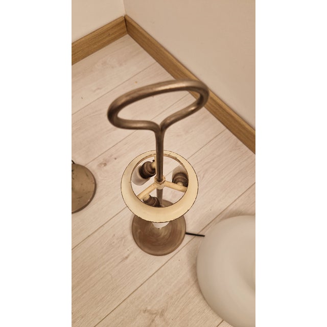 Arenzano LTA3 Table Lamp in Burnished Brass and Opaline Glass by Ignazio Gardella for Azucena, 1956 For Sale - Image 11 of 17