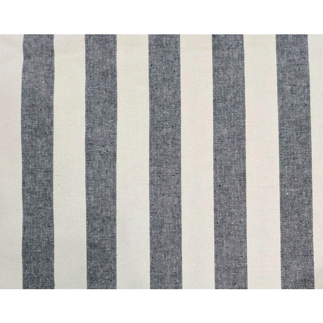 American Vintage Ralph Lauren Navy & Natural Ticking Stripe Fabric – 7 Yards For Sale - Image 3 of 5