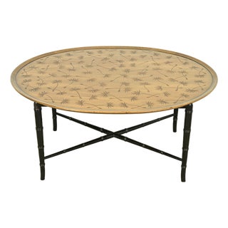 Kittinger Hollywood Regency Faux Bamboo Cocktail Table, Circa 1950s For Sale