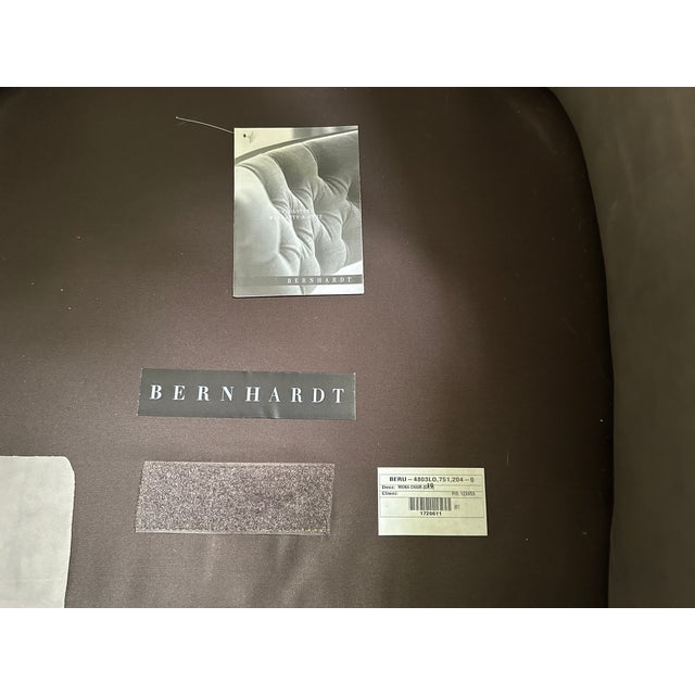 Gray Bernhardt Kingston Gray High Back Lounge Chair With Nailhead Trim For Sale - Image 8 of 8