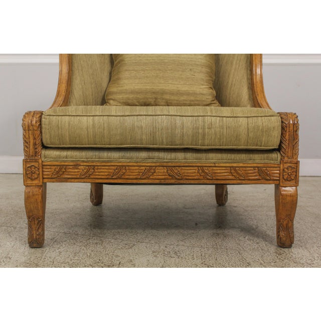 Gold Large Italian Extra Wide Seat Designer Chair For Sale - Image 8 of 13