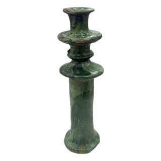 Moroccan Tamegroute Glazed Candlestick Holder For Sale
