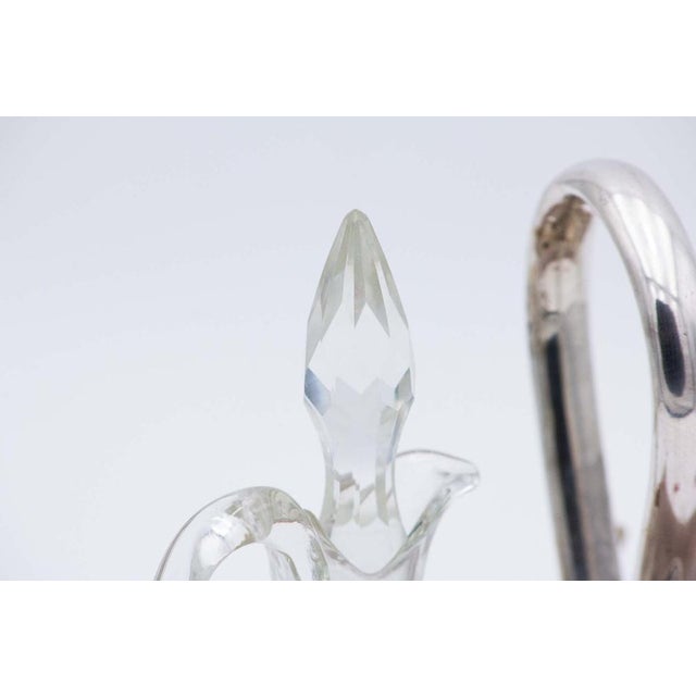Acid-Etched Glass Cruets and Salt and Pepper Shakers, Set of 5 For Sale - Image 3 of 6