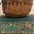 Wood Contemporary African Artisanal Handwoven Wicker & Leather Storage Market Basket For Sale - Image 7 of 10