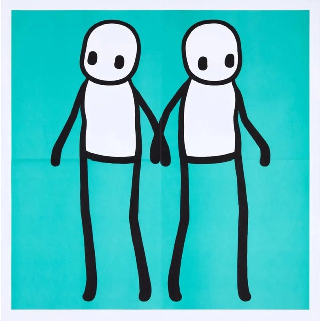 STIK, Full Set Of Holding Hands Prints, 2020 5 x Lithographic print in colour (Red, Yellow, Orange, Blue & Teal) 140 gsm...
