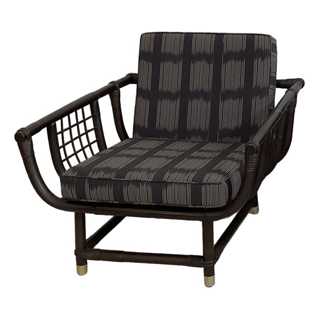 Vintage Rattan Lanai Chair Attributed to John Eisner for Ficks Reed, Circa 1970 For Sale