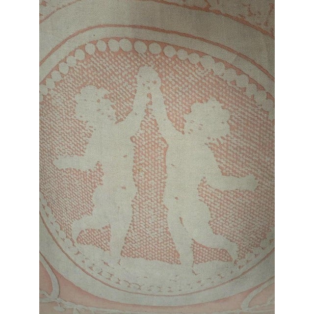 Textile Pink & White Fortuny Textile Pillow For Sale - Image 7 of 7