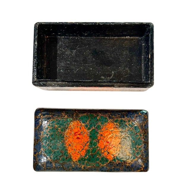 19th Century Black and Red Kashmir Box For Sale - Image 5 of 7