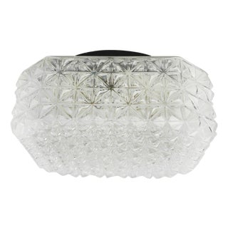 Mid-Century Clear Square Glass Wall Sconce For Sale