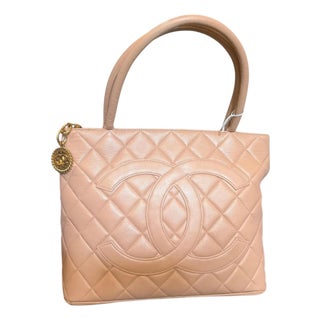 2000s Chanel Matelasse Light Pink Lamb Skin Tote Bag For Sale