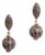 Pair of Pave` Diamond and Ruby Drop Earrings For Sale
