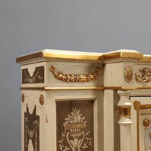 Wood Antique Cupboards in Lacquered Carved Fir, Italy, 19th Century, Set of 2 For Sale - Image 7 of 15